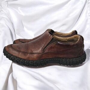Born Leather Slip On Loafers Comfort Casual Shoes Brown Men‎ Size 10 Comfy Soft